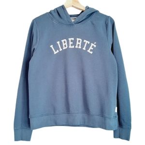 🍒 Only Liberté Pullover Sweatshirt Hoodie Blue Sz M